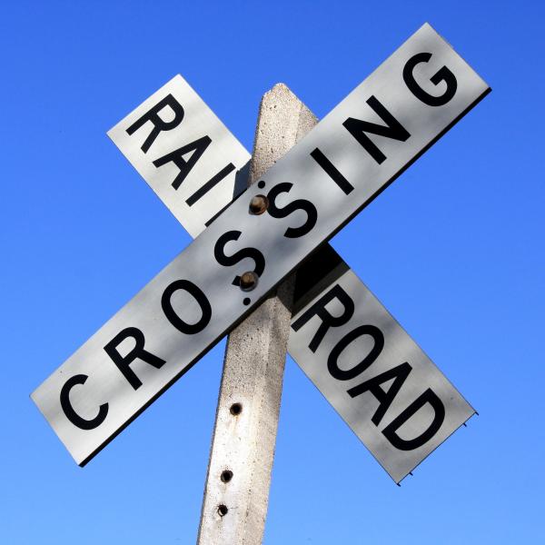 Old railroad sign