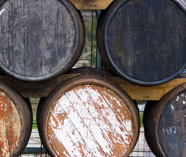 Old Wooden Cask For Aging Wines