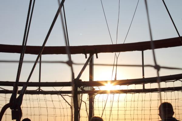 On a balloon in summer