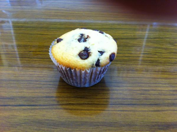 One Choc-chip muffin