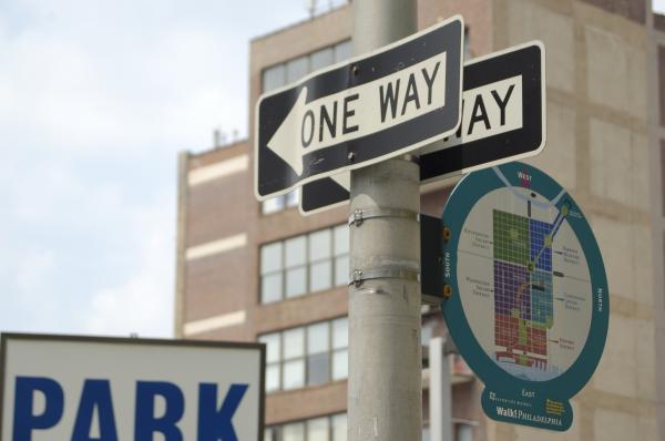 One way sign