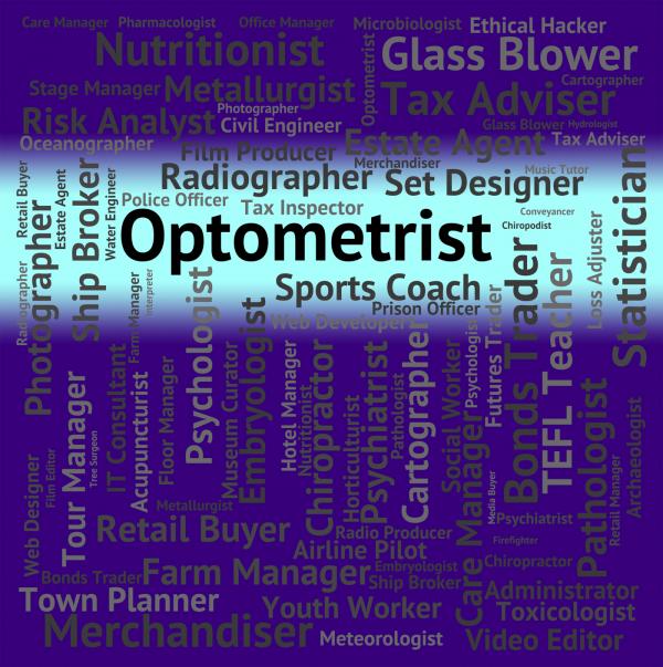 Optometrist Job Represents Eye Doctor And Career