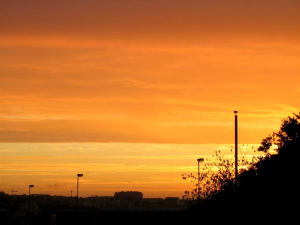 Orange sky