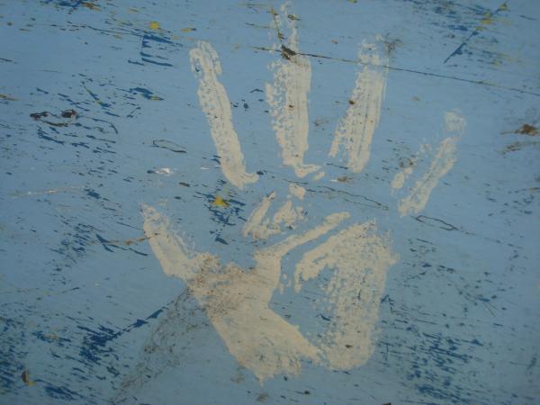 Paint hand print
