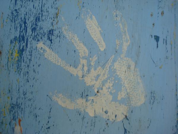Paint hand print