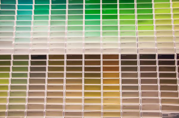 Paint swatches smaples in shop