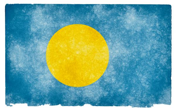 Palau Grunge Flag