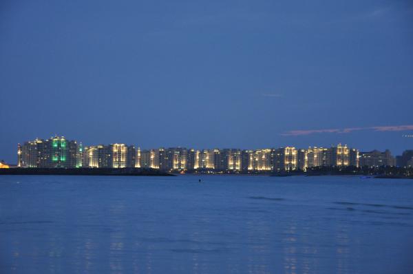 Palm Jumeirah at night