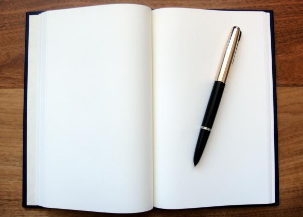 Pen on notebook