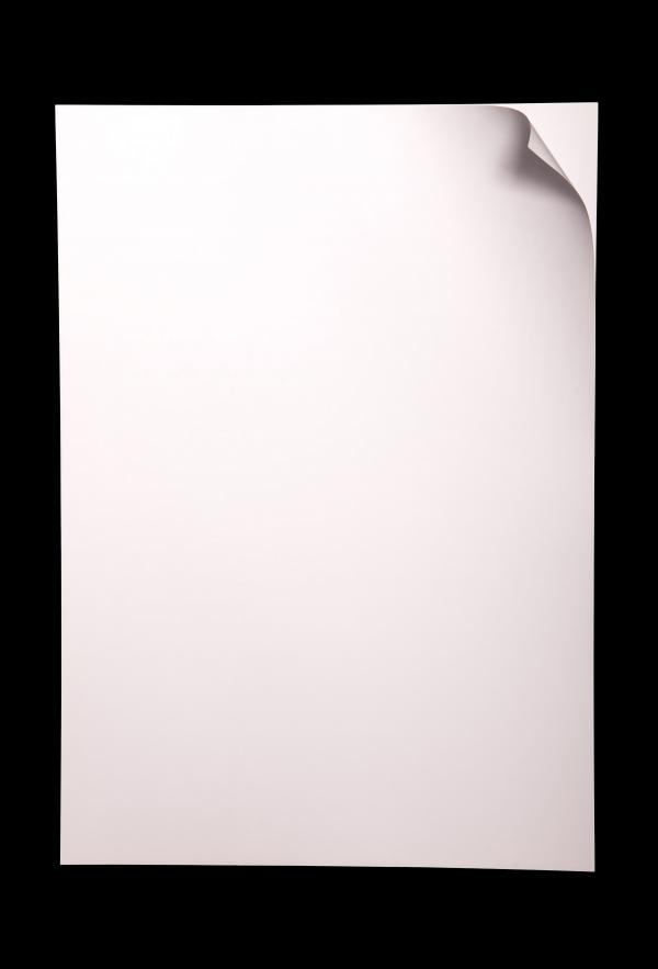 Paper page with curl