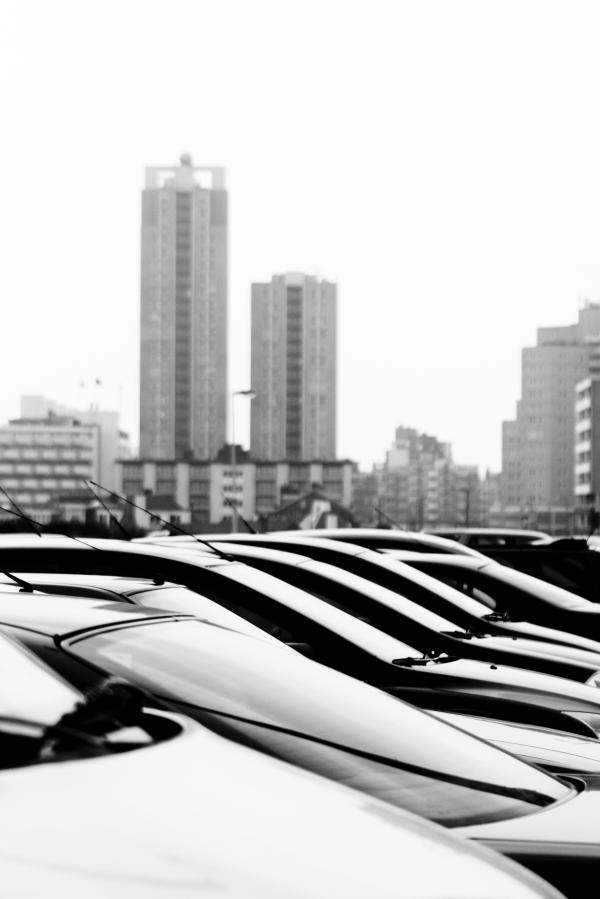 Parked cars in city