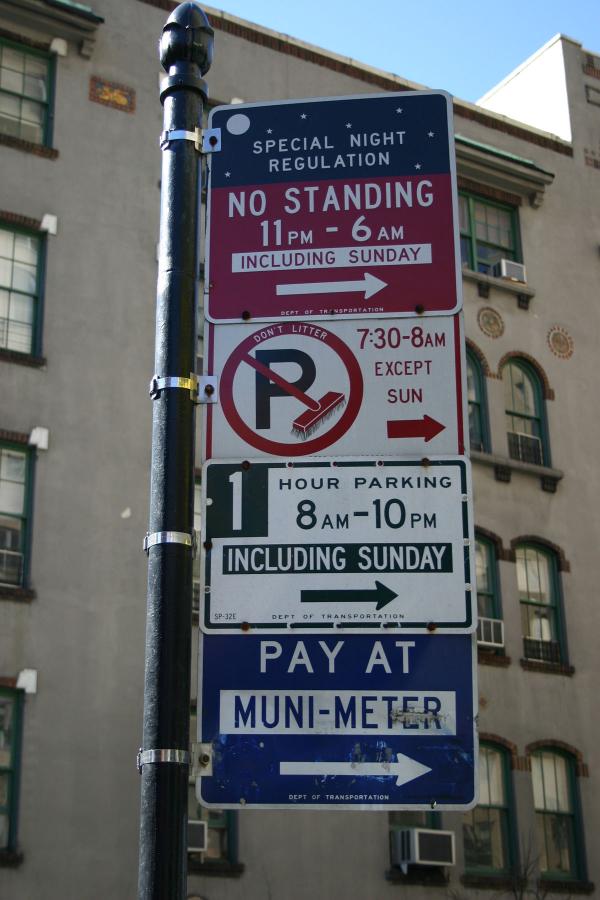 Parking signs