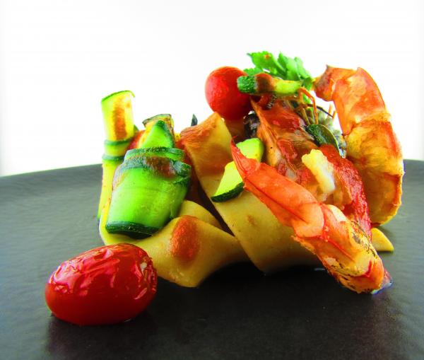 Pasta Prawns Zucchini