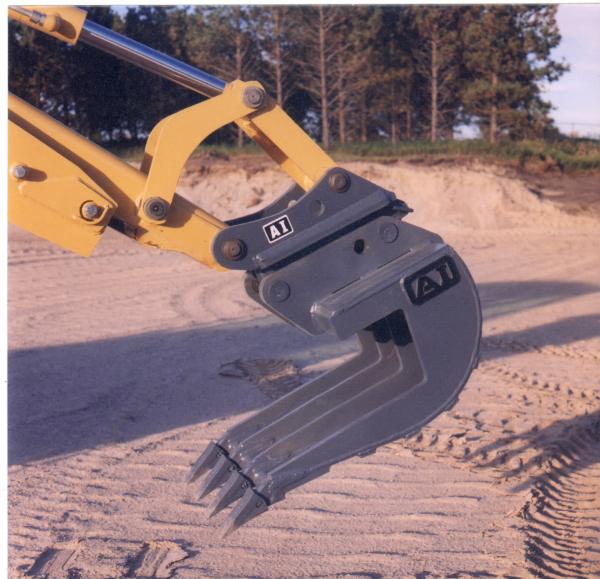 Pavement and excavator