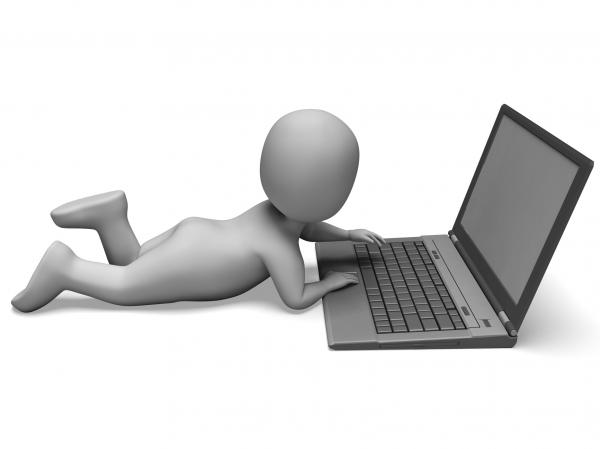 Pc Computer Shows Surfing Web Online