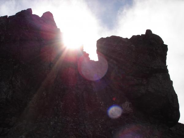 Peeking sun