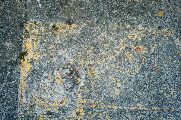 Peeled Yellow Paint on Grunge Wall