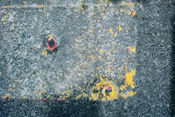Peeled Yellow Paint Surface