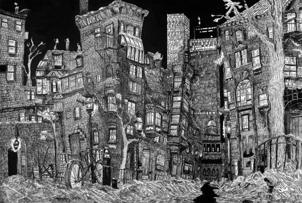 Pen and ink
