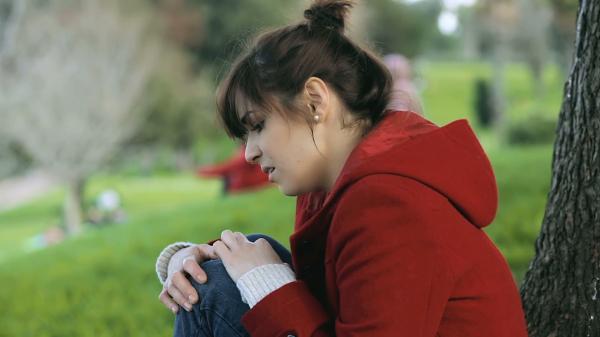 pensive girl