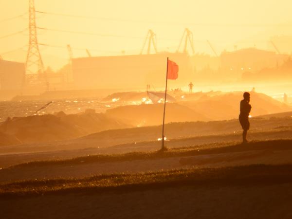 People On the Beach at Sunset