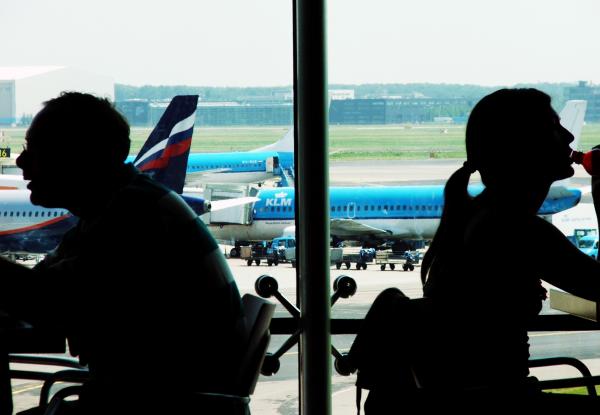 People waiting at airport