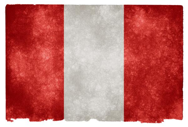 Peru Grunge Flag