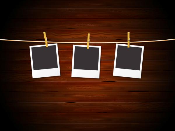 Photo Frames Means Text Space And Cement