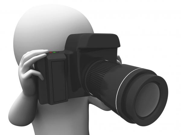 Photography Character Shows Taking A Photo Dslr And Photograph