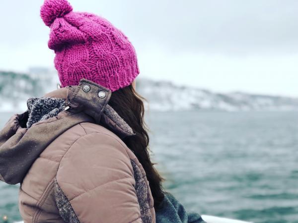 Photography of a Woman Wearing Pink Beanie