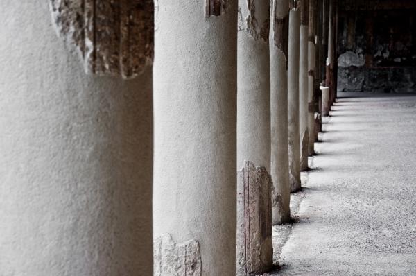 pilars in ancient ruin, pompeii city