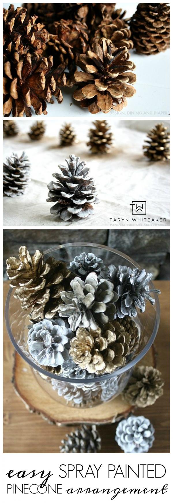 Pine cones arragement