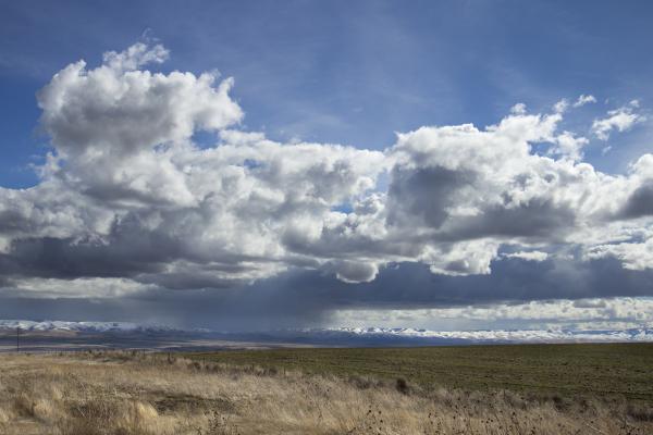Plains of eastern Oregon with the Blue Mountains