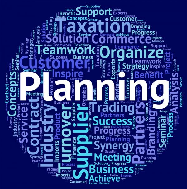Planning Word Means Wordcloud Target And Objectives