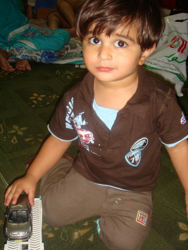 Playing with a toy