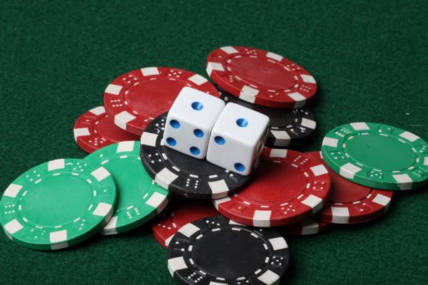 Poker chips and Dice