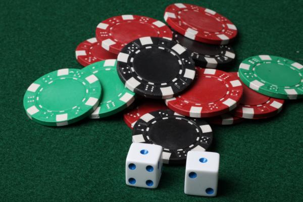 Poker chips and Dice