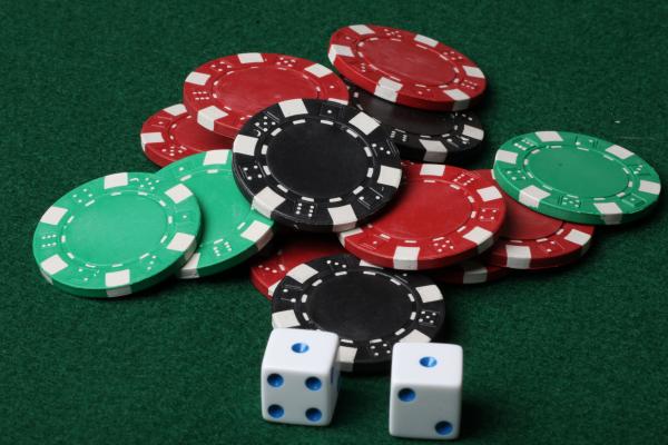 Poker chips and Dice