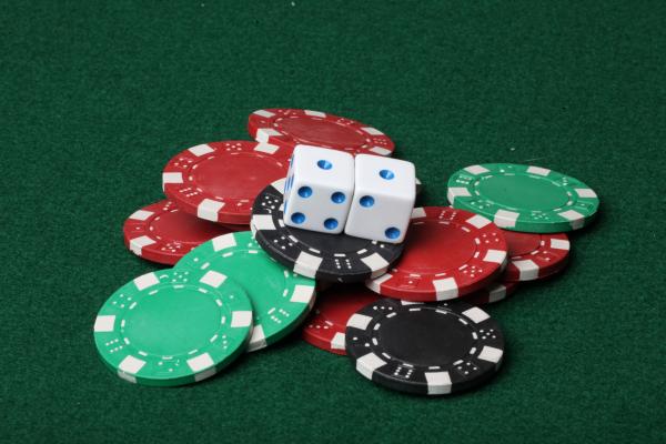 Poker chips and Dice