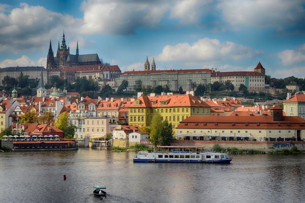 Prague Castle view from the Charles Bridge in Prague