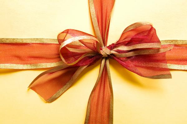 present box with red bow
