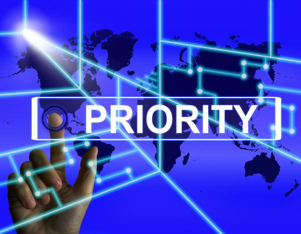 Priority Screen Shows Superiority or Preference in Importance Worldwid