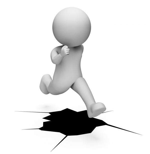 Problem Character Means Tight Spot And Breakthrough 3d Rendering