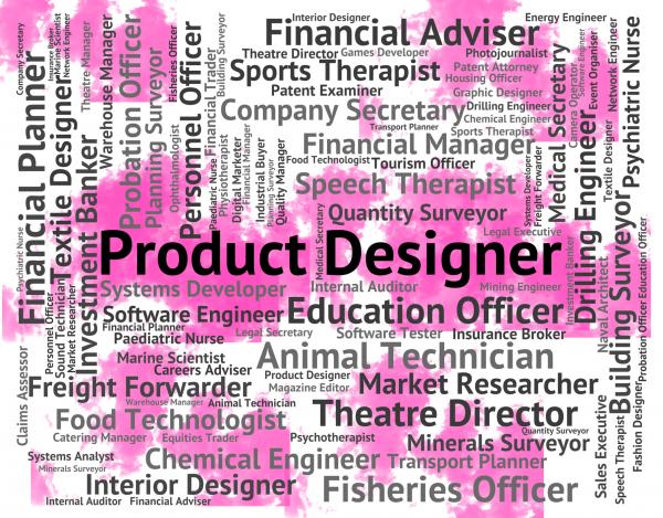 Product Designer Indicates Employment Designs And Products