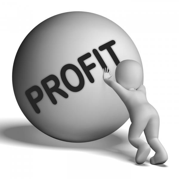 Profit Uphill Character Shows Cash Wealth Revenue