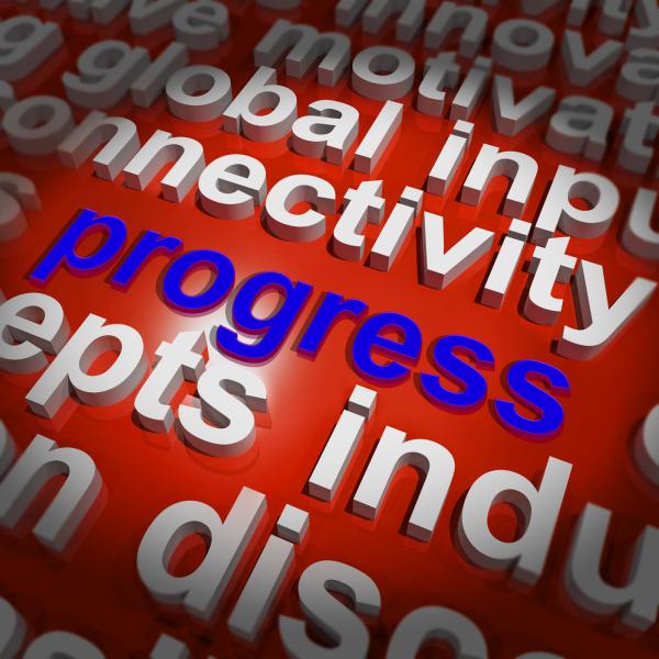 Progress Word Cloud Means Maturity Growth And Improvement