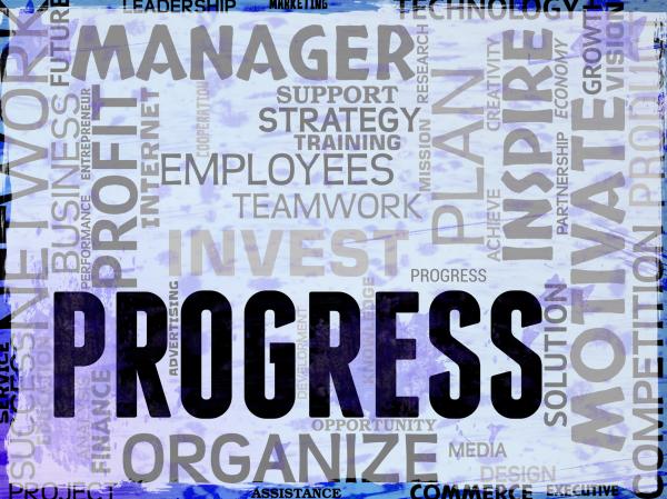 Progress Words Show Betterment Headway And Advancement