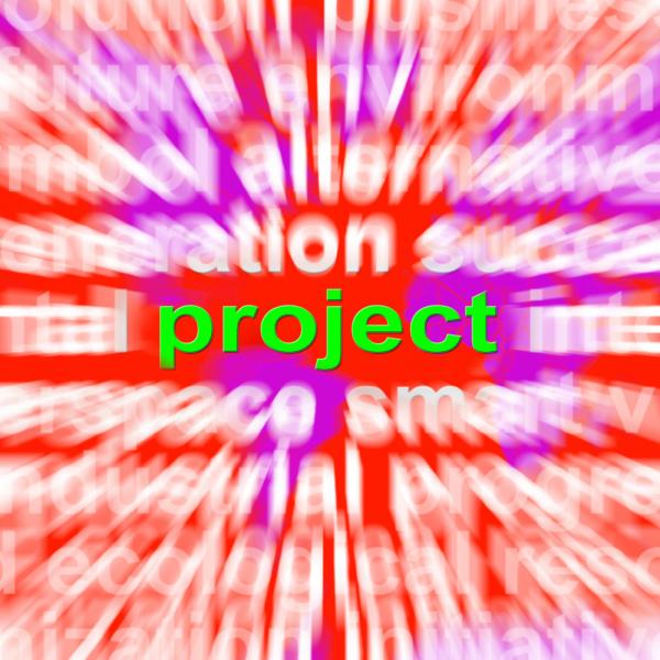 Project Word Cloud Shows Plan Mission Or Task
