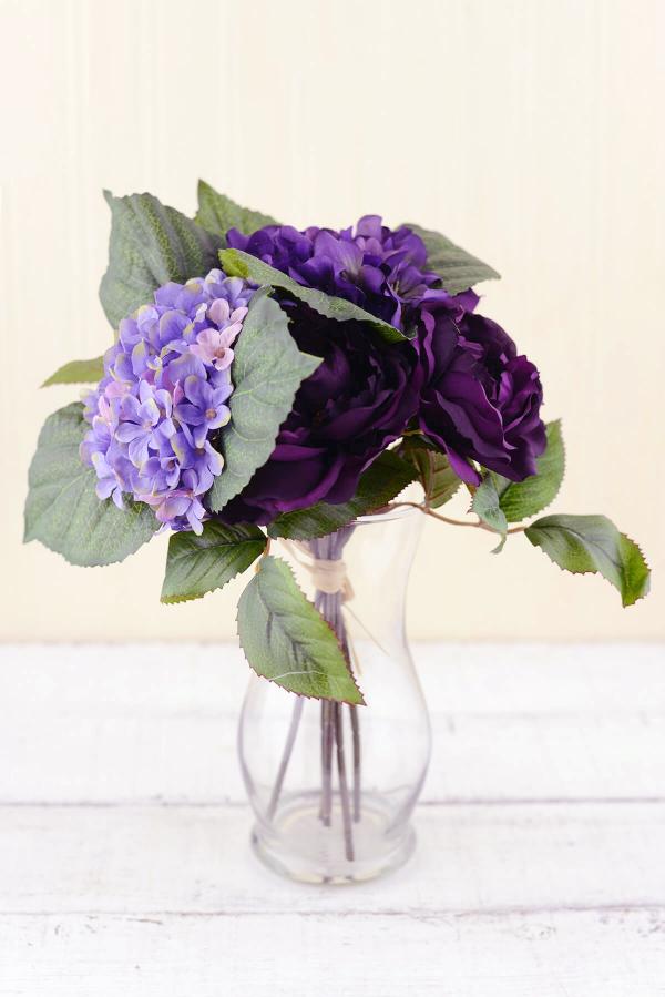 Purple hydrangea flower