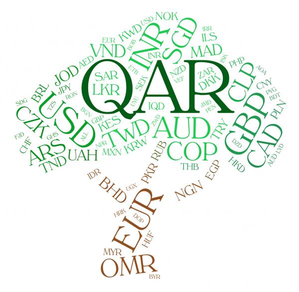 Qar Currency Indicates Exchange Rate And Fx